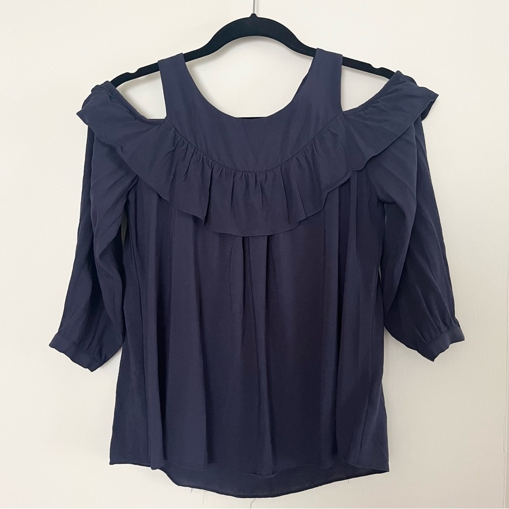 Maeve cold shoulder ruffle top size 6
